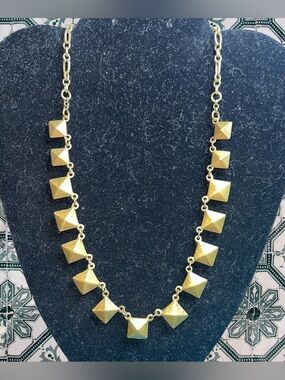 marlyn schiff  Vintage Gold Tone Geometric necklace